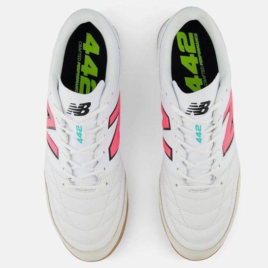 Chuteira Futsal New Balance 442 V2 Team IN Branca Masculina