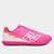 Chuteira Society New Balance Furon Unissex - Rosa+Branco