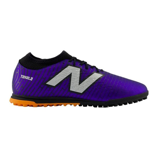 Chuteira Society New Balance Tekela Magique V4+ Masculino Azul e Preto