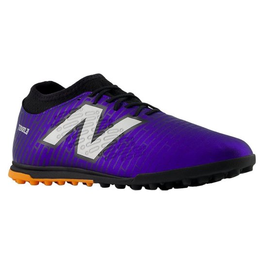 Chuteira Society New Balance Tekela Magique V4+ Masculino Azul e Preto