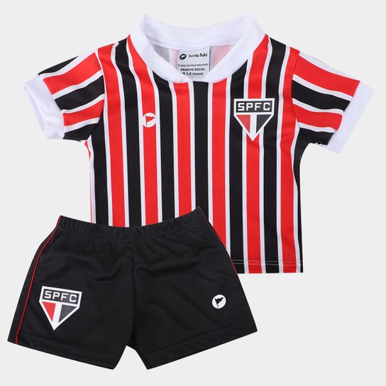 Conjunto São Paulo Infantil Sublimado Com 2 Peças