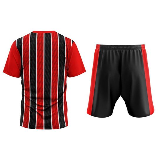 Conjunto São Paulo Mini Craque Tricolor Camisa + Shorts - Infantil