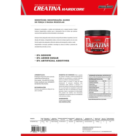 Creatina Reload Hardcore 150g - IntegralMédica