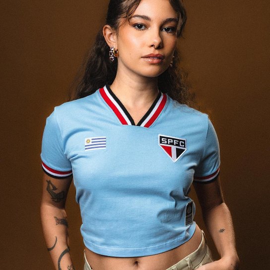 Cropped São Paulo Ídolos Uruguaios Feminina