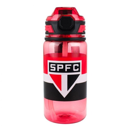 Garrafa Plástico Com Canudo 650ml - São Paulo