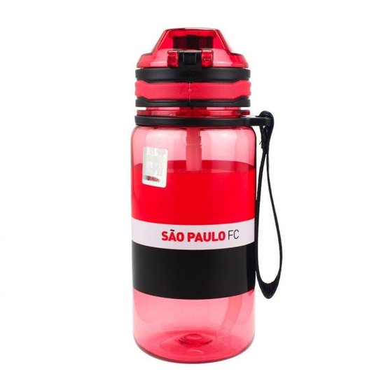 Garrafa Plástico Com Canudo 650ml - São Paulo