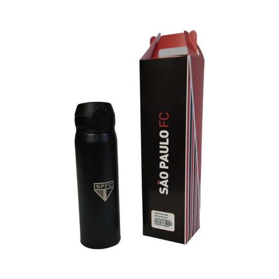 Garrafa Térmica 400ml para Viagem do São Paulo Oficial Cor:;Gênero:Unissex;Tamanho:Único
