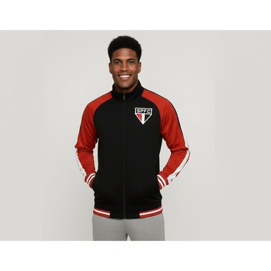 Jaqueta Blusa São Paulo FC Trilobal Masculina Oficial Licenciada Escudo Símbolo Emblema Logo Bordado