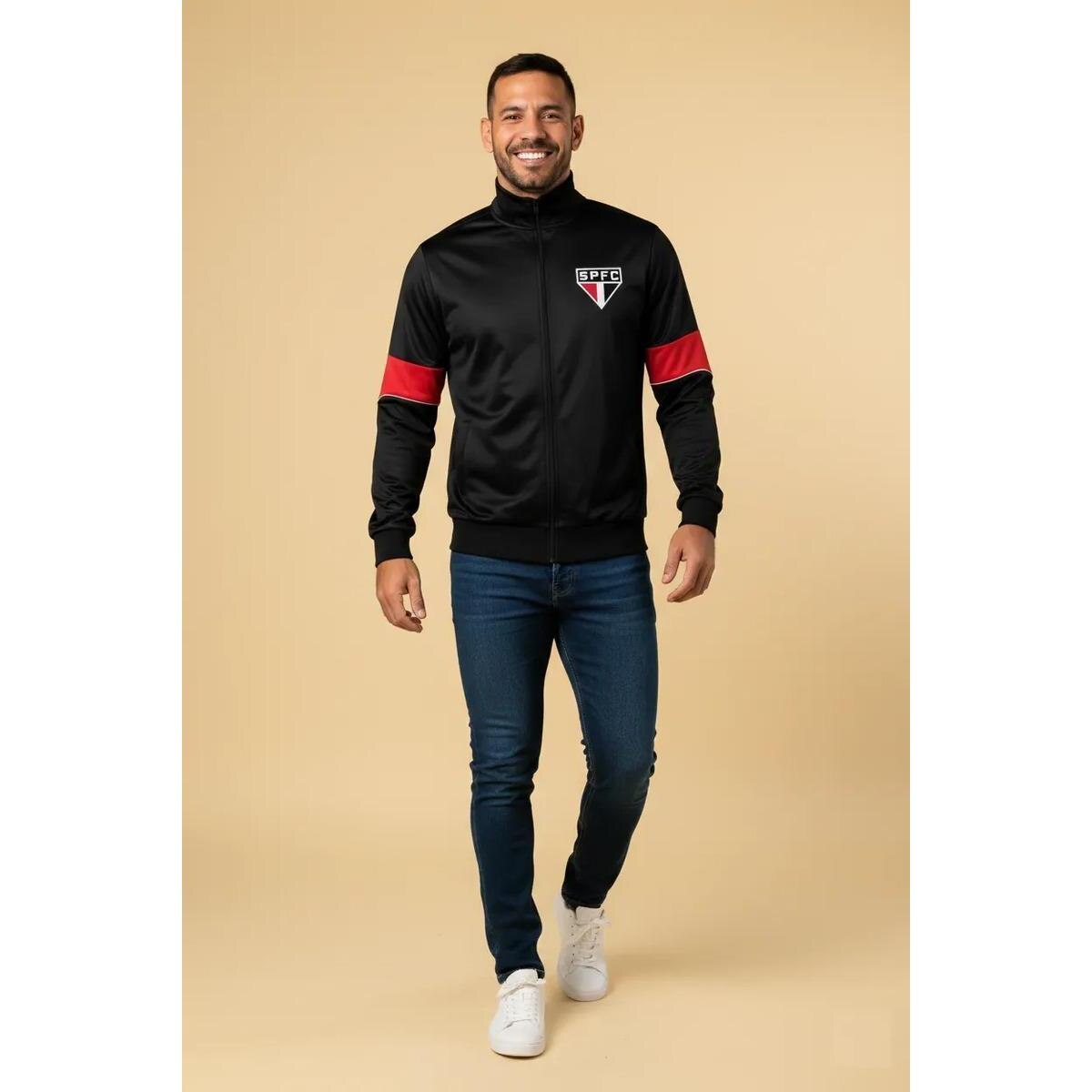 Jaqueta Blusa São Paulo SPFC Oficial Licenciada Masculina Trilobal James Escudo Bordado — foto 2