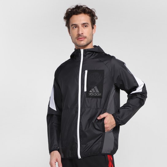 Jaqueta Corta Vento Adidas D2M Sport Masculina