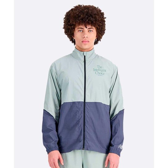 Jaqueta Corta Vento New Balance Impact Run Masculina Verde