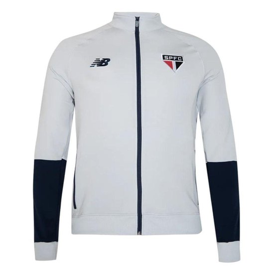 Jaqueta New Balance São Paulo Viagem 2024/25 Masculina - Cinza e Marinho 2GG