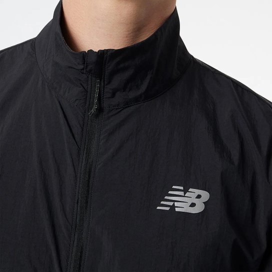 JAQUETA NEW BALANCE WINDBREAK IMPACT RUN MJ21264 PRETO MASCULINO