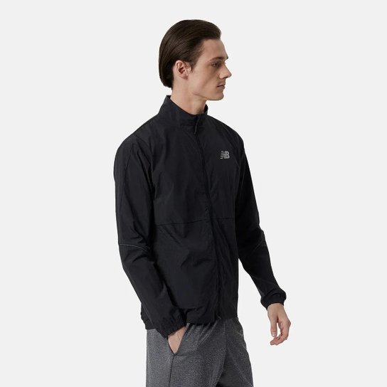 JAQUETA NEW BALANCE WINDBREAK IMPACT RUN MJ21264 PRETO MASCULINO