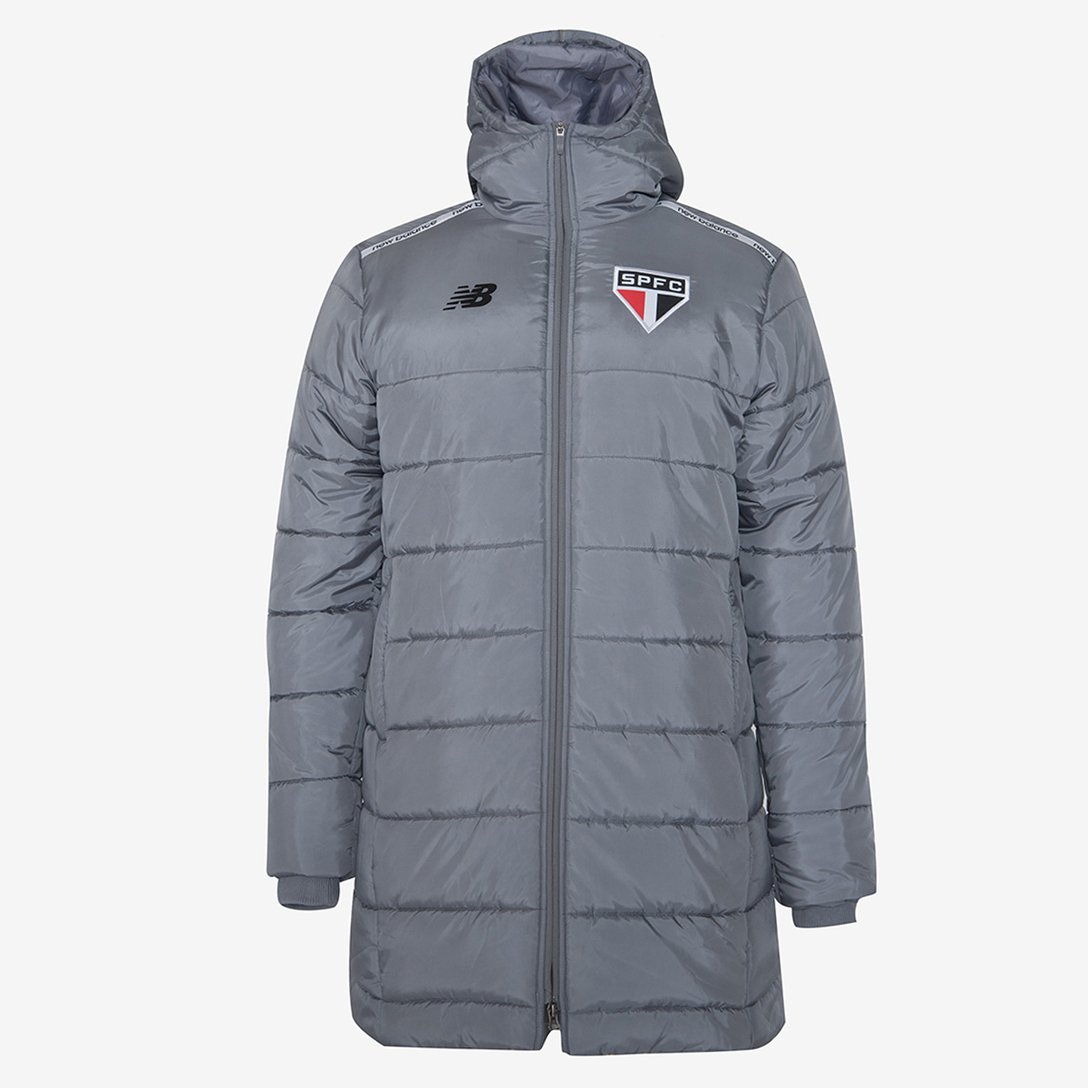 50% OFF na Jaqueta São Paulo 24/25 Puffer Parka New Balance Masculina - Chumbo