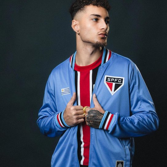 Jaqueta São Paulo Retrô Uruguai Coleção Ídolos Masculina