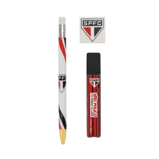 Jogo Com Lapiseira 2.0mm Borracha E Grafites - São Paulo SPFC