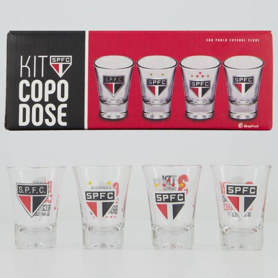 Kit 4 Copos Dose São Paulo