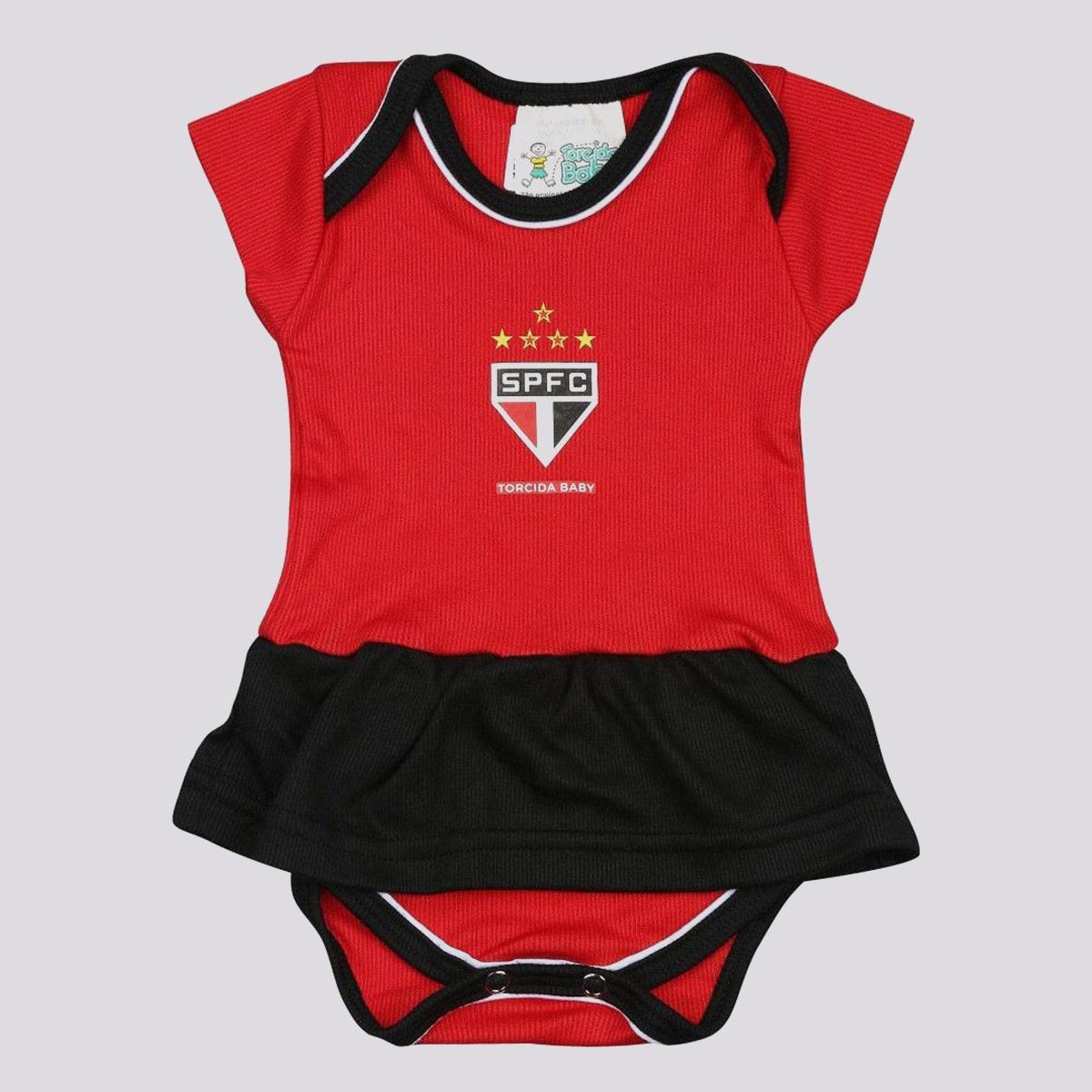 Kit Body São Paulo Torcida Feminino Vermelho — foto 2