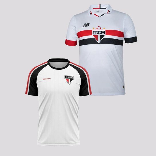 Kit Camisa New Balance São Paulo I 2024 + Camisa São Paulo Quad Branca