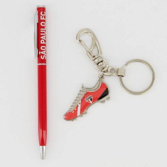 Kit Caneta e Chaveiro São Paulo Chuteira