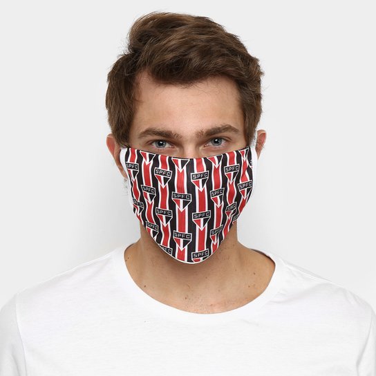 Kit de Máscaras de Proteção São Paulo Listras Laváveis - 6 Unid