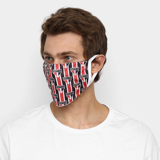 Kit de Máscaras de Proteção São Paulo Listras Laváveis - 6 Unid