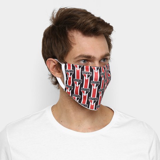 Kit de Máscaras de Proteção São Paulo Listras Laváveis - 6 Unid
