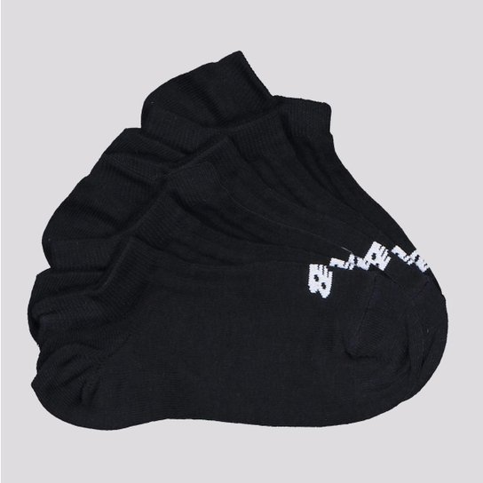 Kit Meia New Balance Basic 6 pares Feminino Preto