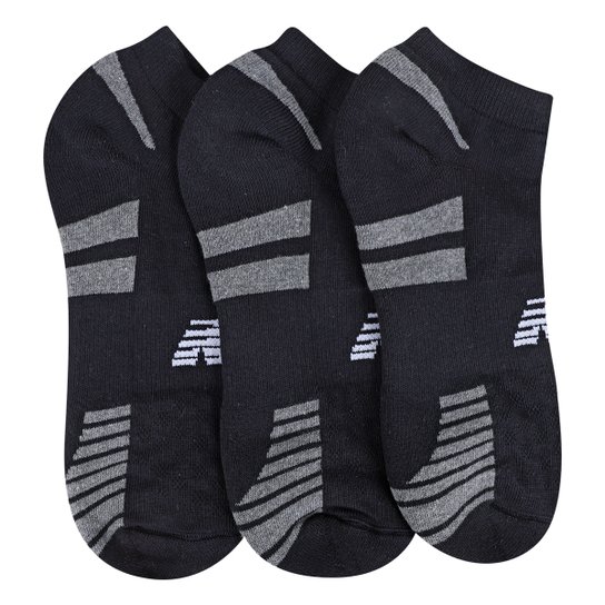 Kit Meia New Balance c/ 3 Pares Masculina