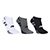 Kit Meia New Balance c/ 3 Pares Masculina - Branco+Cinza