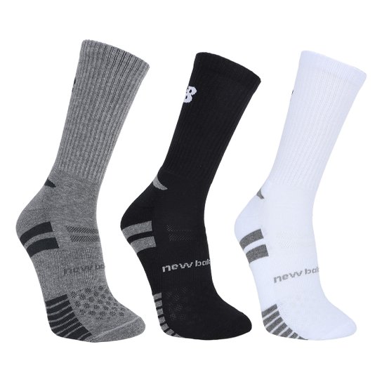 Kit Meia New Balance c/ 3 Pares Masculina