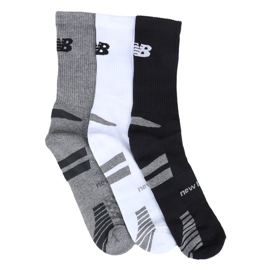 Kit Meia New Balance c/ 3 Pares Masculina
