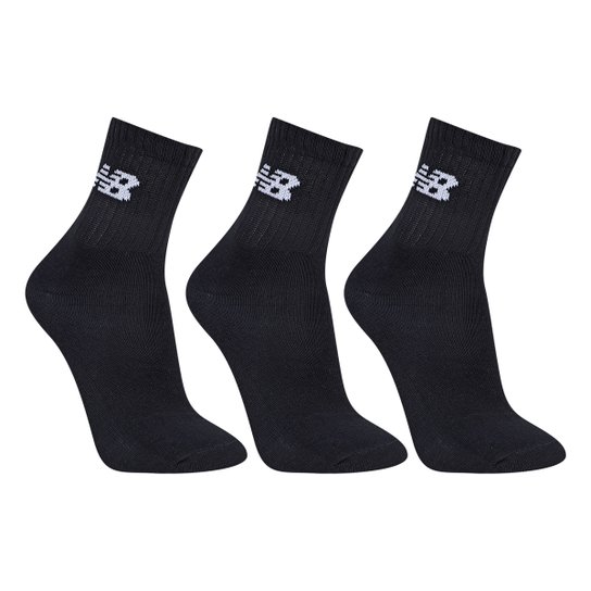 Kit Meia New Balance Cano Alto Logo C/3 Pares