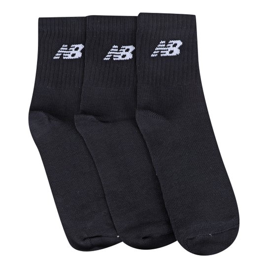 Kit Meia New Balance Cano Alto Logo C/3 Pares