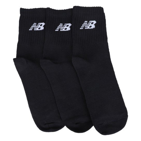 Kit Meia New Balance Cano Alto Logo C/3 Pares