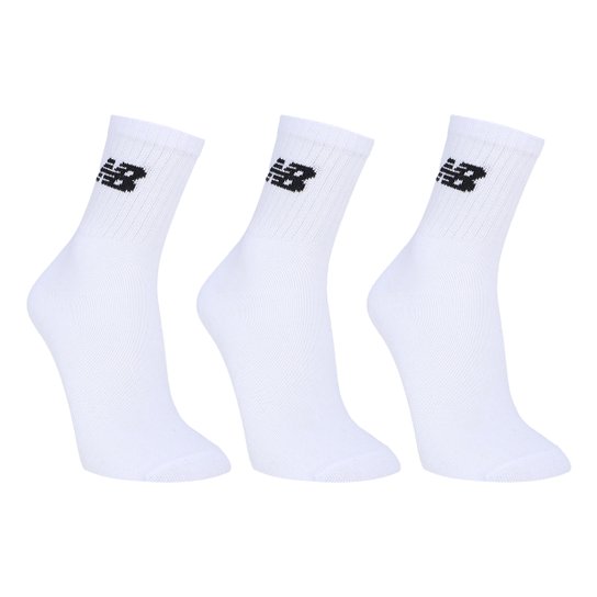 Kit Meia New Balance Cano Alto Logo  C/3 Pares