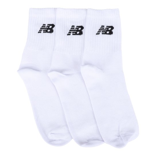 Kit Meia New Balance Cano Alto Logo  C/3 Pares