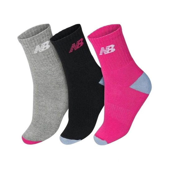 Kit New Balance C/3 Meias Cano Alto 25-28 Infantil