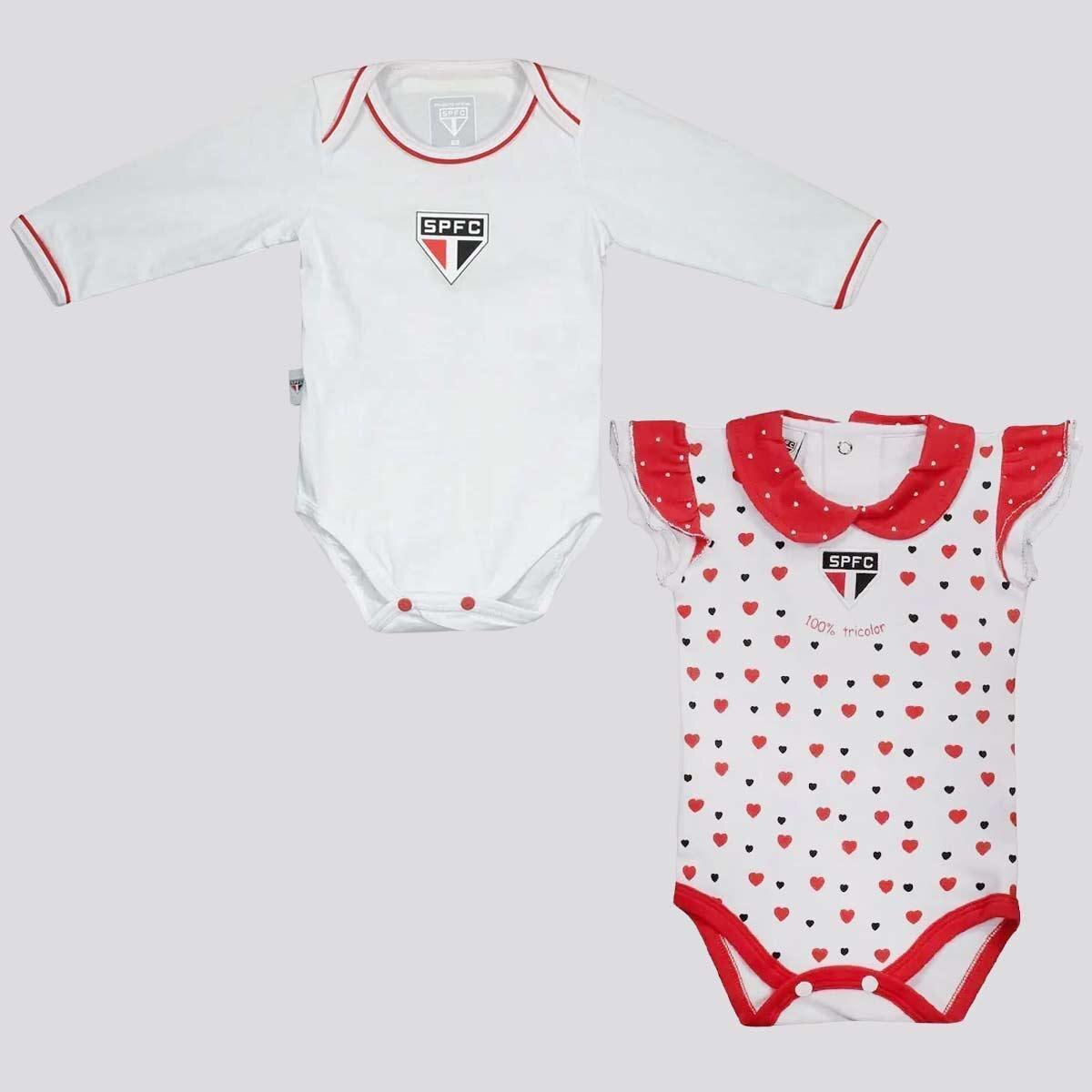 Kit São Paulo Bodys Heart + Shield Manga Longa