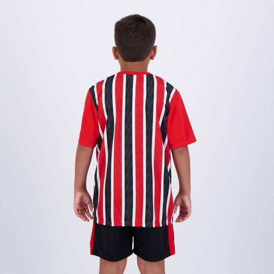 Kit São Paulo Mini Craque Infantil Vermelho e Pret