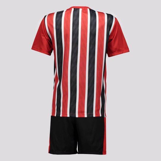 Kit São Paulo Mini Craque Infantil Vermelho e Pret