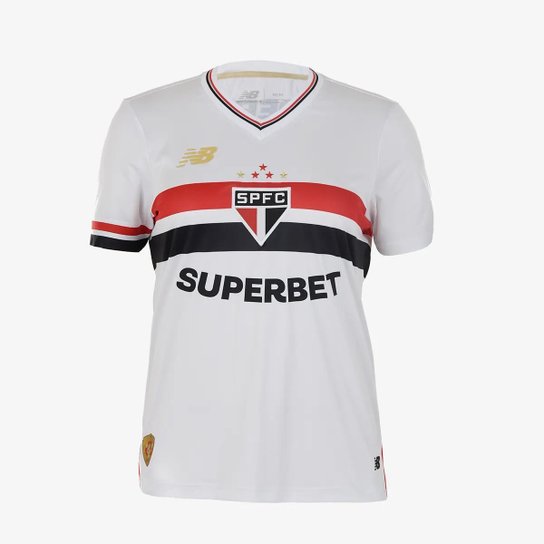 Kit São Paulo New Balance Uniforme 1 2025 - Adulto Tamanho:G;Gênero:Unissex;Cor: