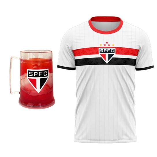 Kit São Paulo Oficial - Camisa Stencil + Caneca - Masculino