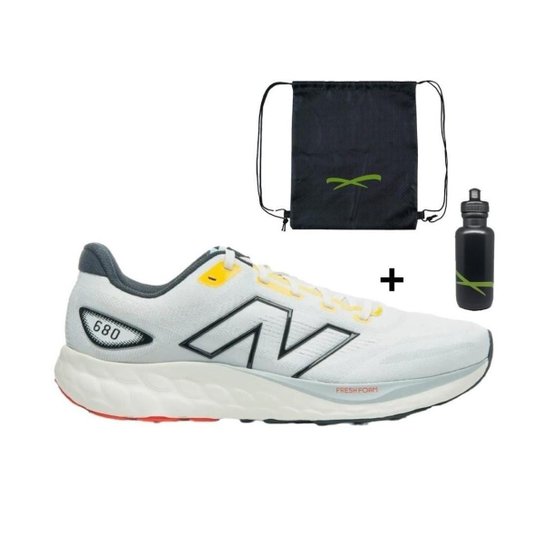 Kit Tênis New Balance Fresh Foam 680 v8 Masculino + Mochila e Garrafinha