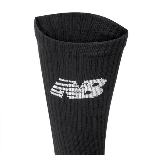 Meia Adulto New Balance Cano alto kit 3 Pares Preto - 1NB74A