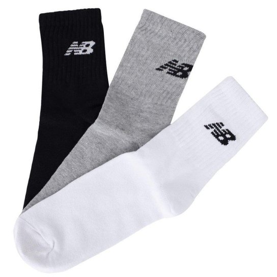 Meia New Balance 3 Pares Cano Longo