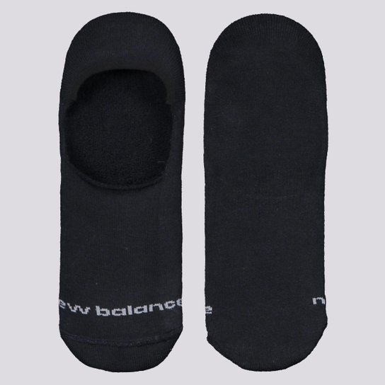Meia New Balance Basic Cano Curto Feminina Preta e Cinza