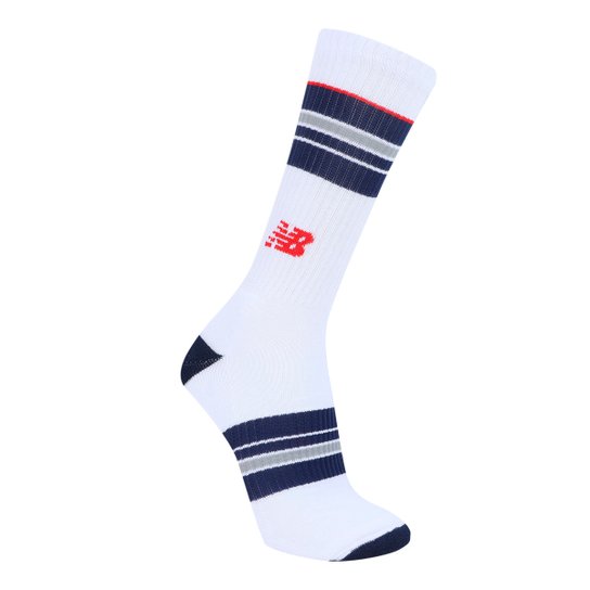 Meia New Balance Cano Alto Listrada Canelada