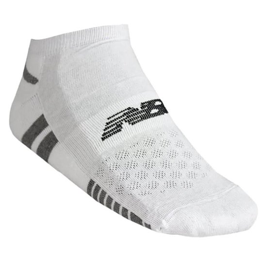 Meia New Balance Kit 3 Pares Cano Alto 39 a 42 Branco Unisex